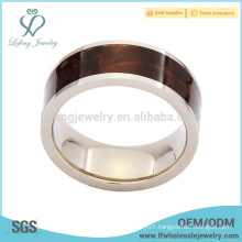 8mm titanium wedding bands with wood grain inlay